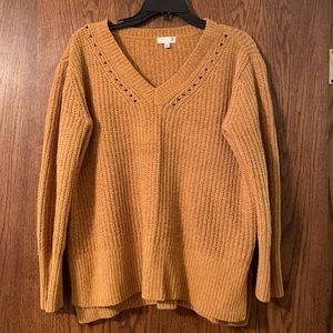Mustard V-Neck Sweater